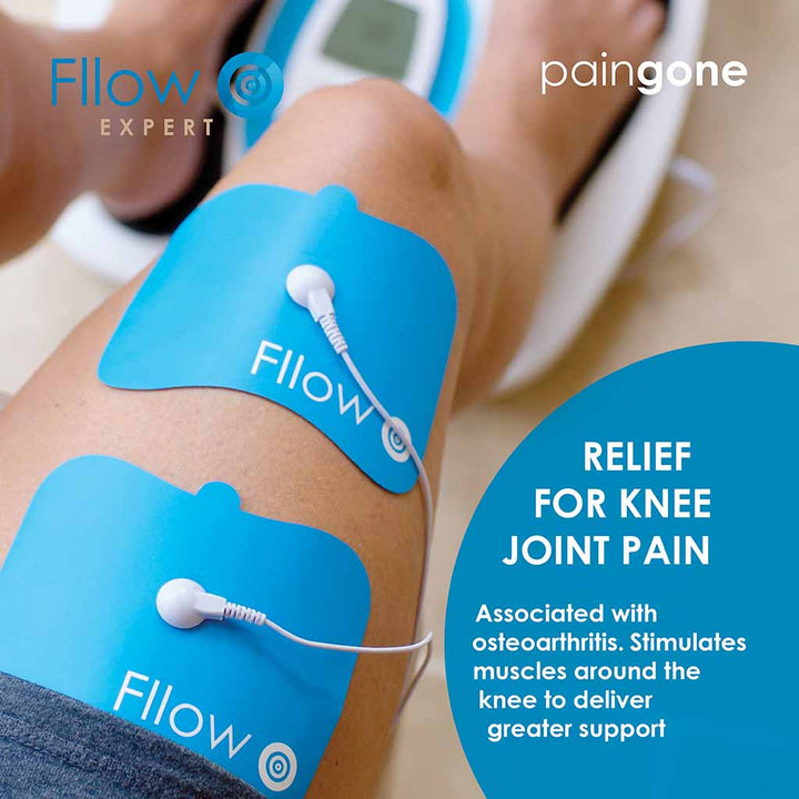 Associated with osteoarthritis. Stimulates muscles around the knee to deliver greater support