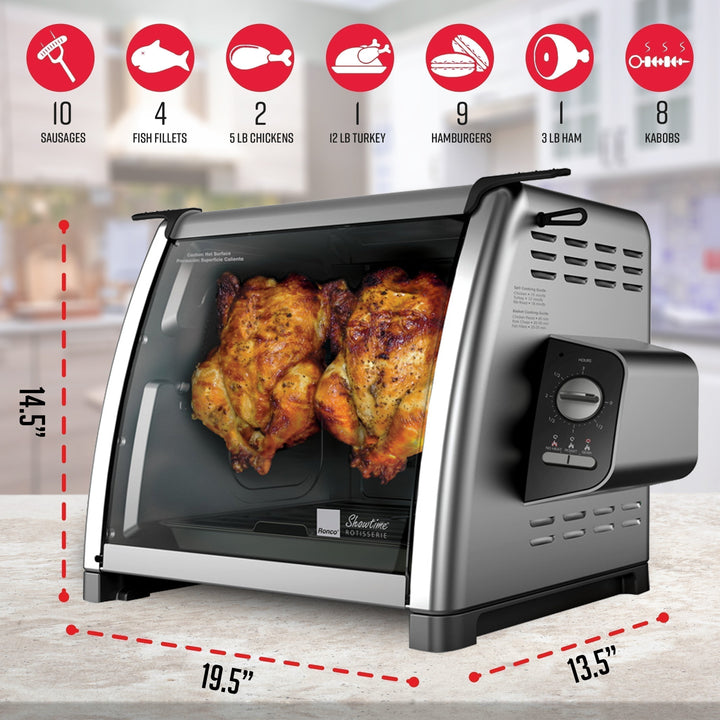Ronco Showtime Modern Rotisserie, Stainless Steel