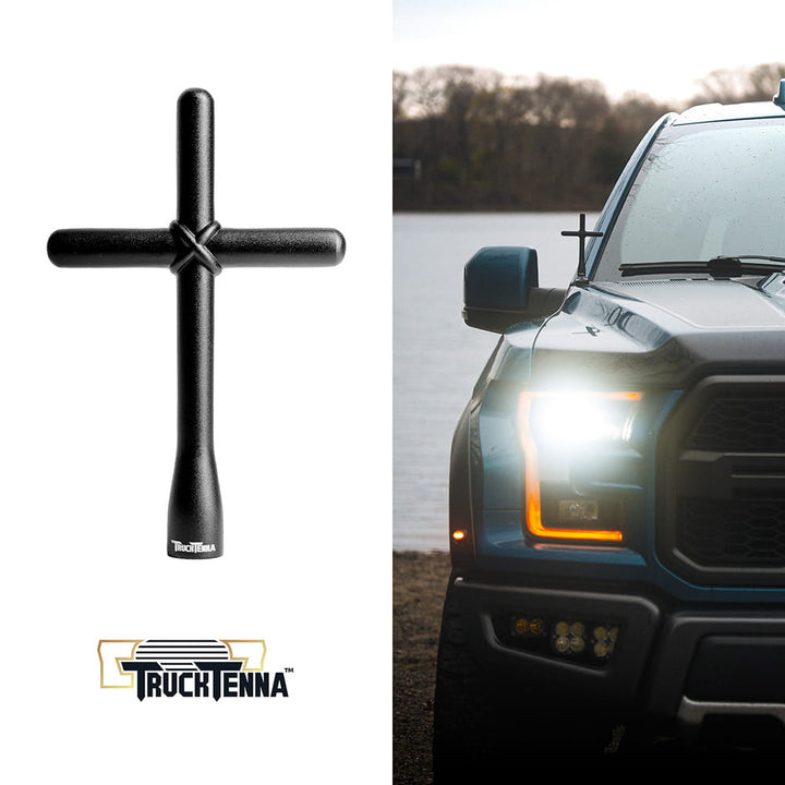 TruckTenna Cross Antenna for Trucks, Aftermarket Stubby Antenna Replacement