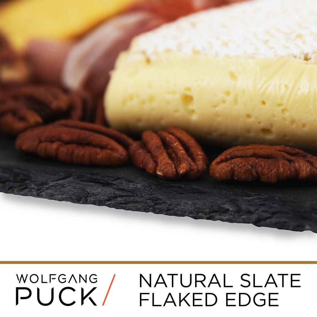 natural slate flaked edge serving tray