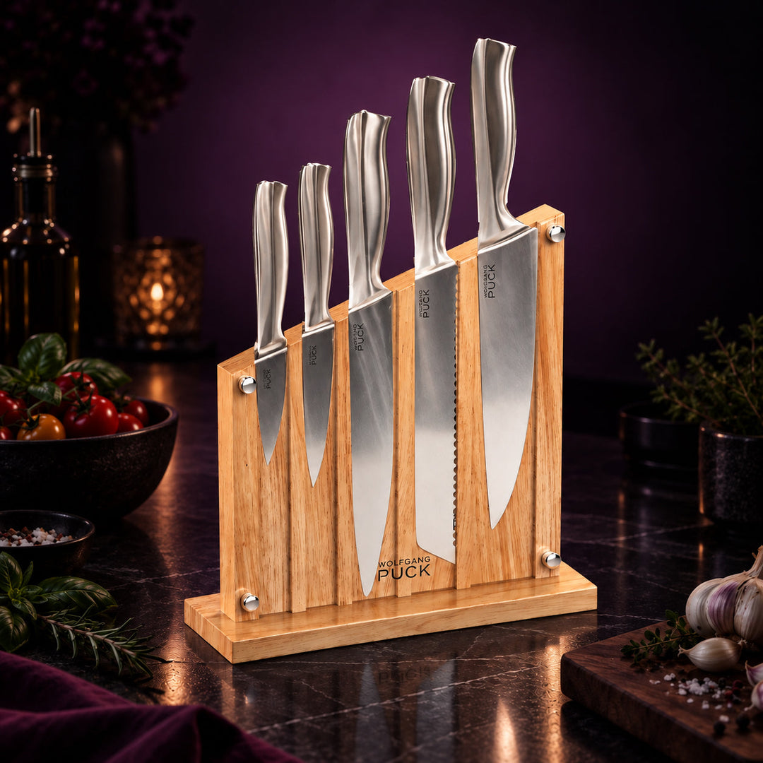 Wolfgang Puck 6-Piece Knife Set with Knife Block