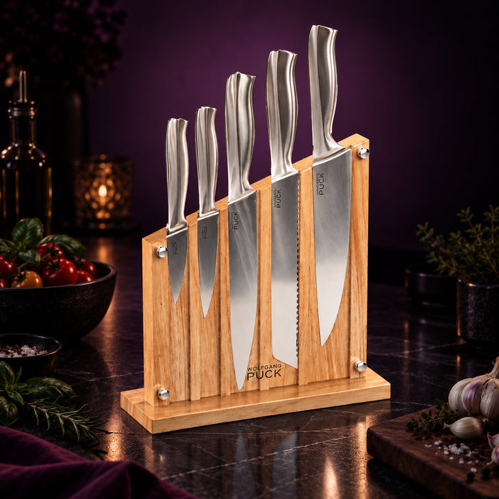 Wolfgang Puck 6-Piece Knife Set with Knife Block